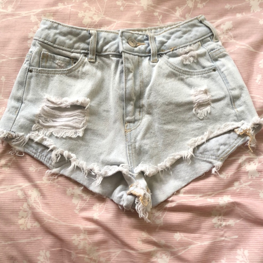 Distressed High Waisted Shorts